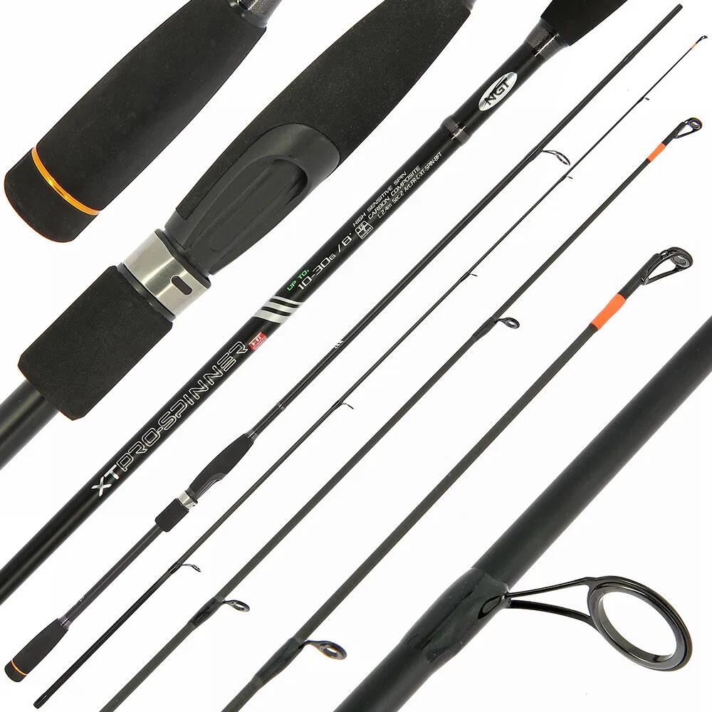 NGT XT Pro-Spin - 8ft, 2pc, 10-30g Carbon Composite Spinning Rod