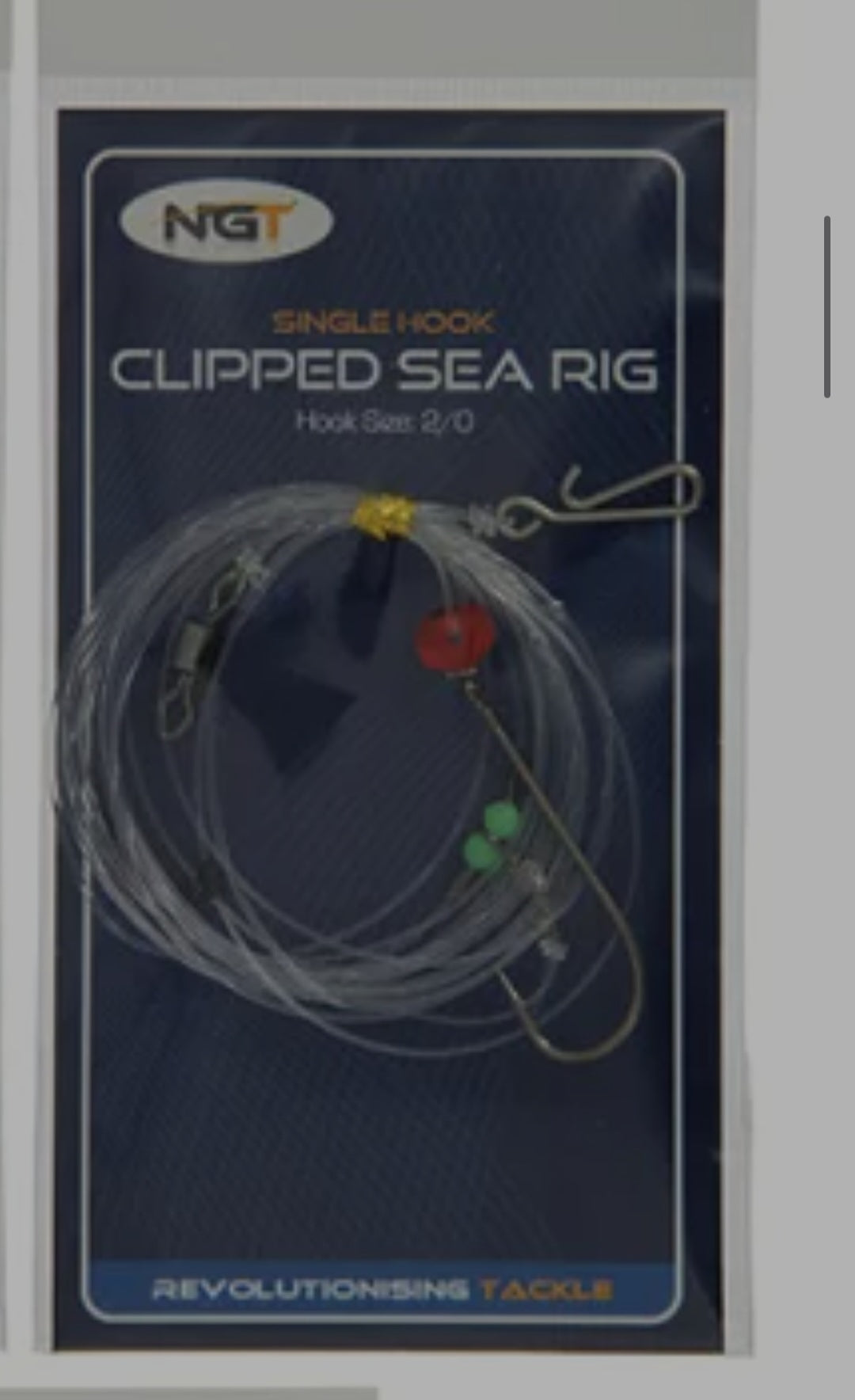 1 hook clipped rig 2/0
