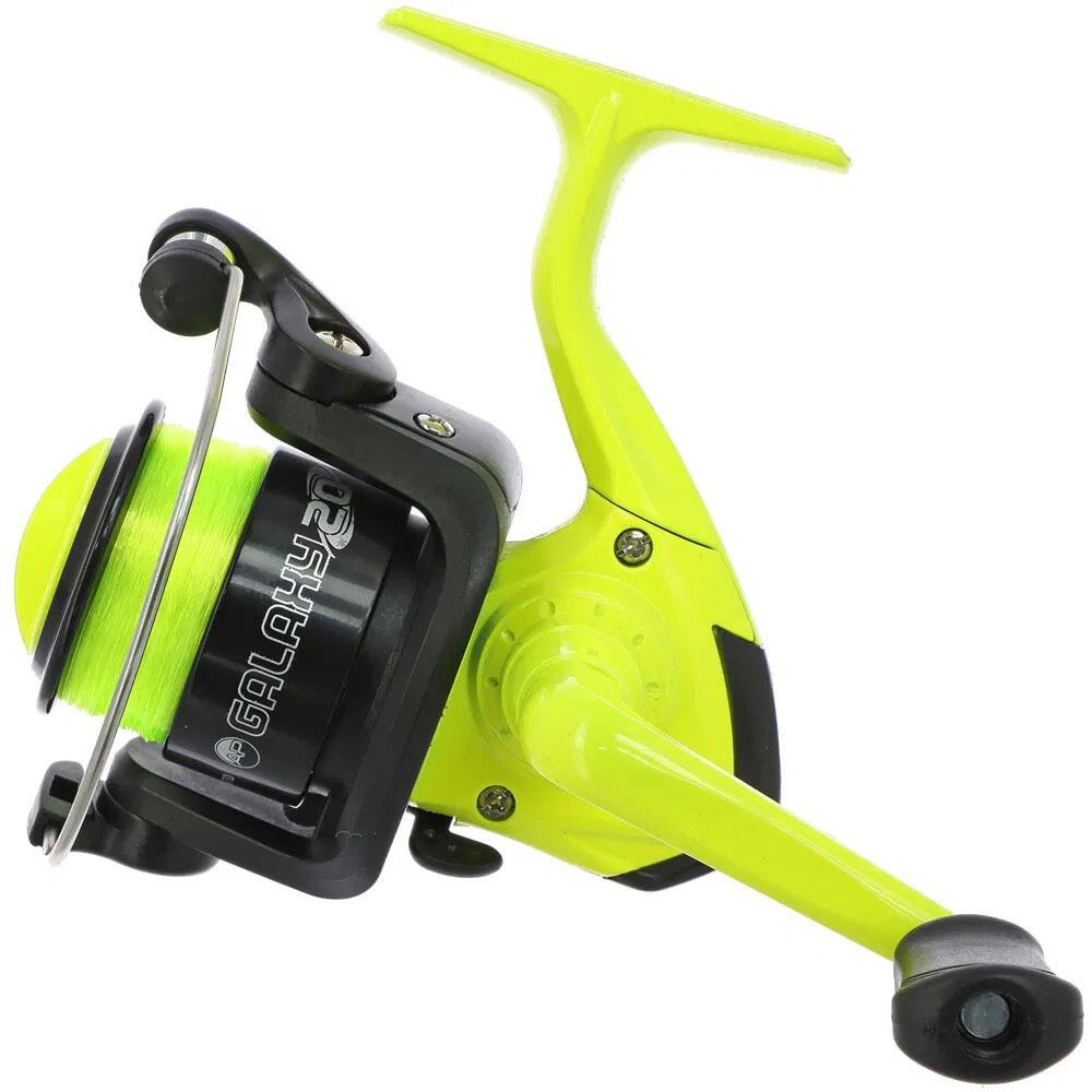 Angling Pursuits Galaxy 20 - 1BB Fishing Reel with 8lb Line (Black / Yellow
