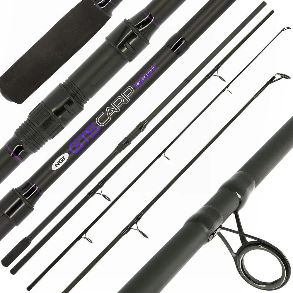 NGT GTS Carp - 12ft, 3pc, 3.25lb Carp Rod (Glass)